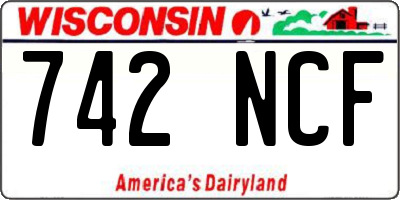 WI license plate 742NCF