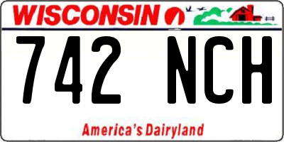 WI license plate 742NCH