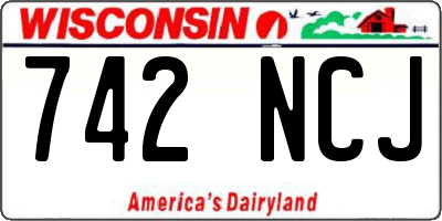 WI license plate 742NCJ