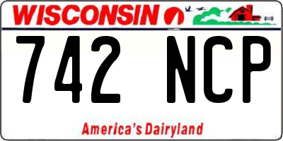 WI license plate 742NCP