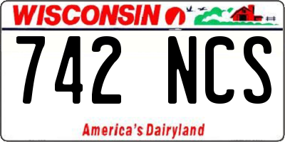 WI license plate 742NCS