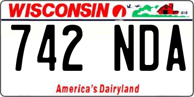 WI license plate 742NDA