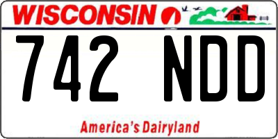 WI license plate 742NDD