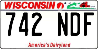 WI license plate 742NDF