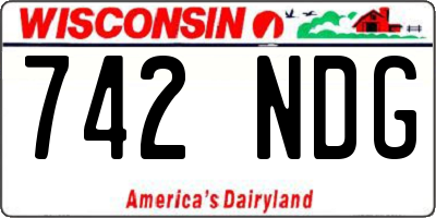 WI license plate 742NDG