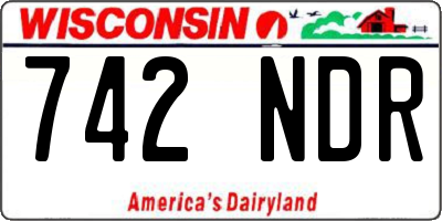 WI license plate 742NDR