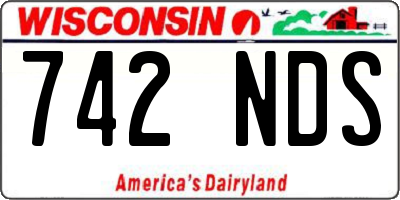 WI license plate 742NDS