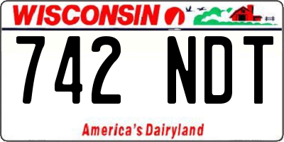 WI license plate 742NDT
