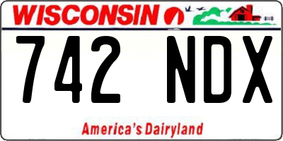 WI license plate 742NDX