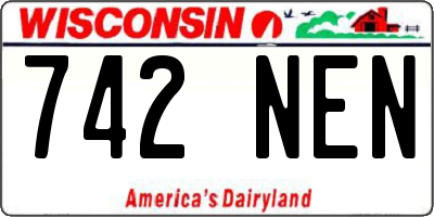 WI license plate 742NEN
