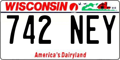 WI license plate 742NEY