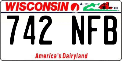 WI license plate 742NFB