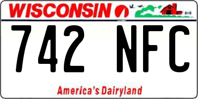 WI license plate 742NFC