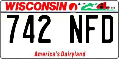 WI license plate 742NFD