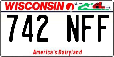 WI license plate 742NFF