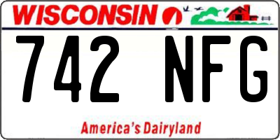 WI license plate 742NFG
