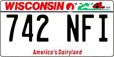 WI license plate 742NFI