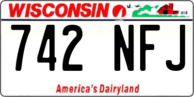 WI license plate 742NFJ