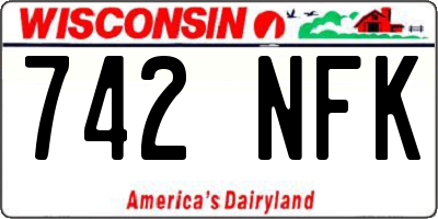 WI license plate 742NFK