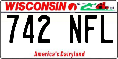 WI license plate 742NFL