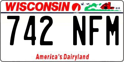 WI license plate 742NFM