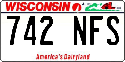 WI license plate 742NFS
