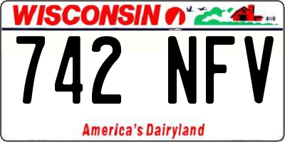 WI license plate 742NFV