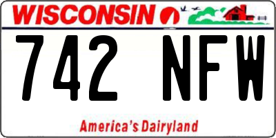 WI license plate 742NFW