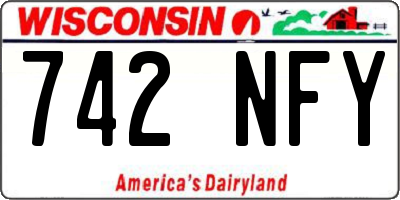 WI license plate 742NFY
