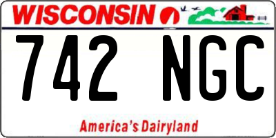 WI license plate 742NGC