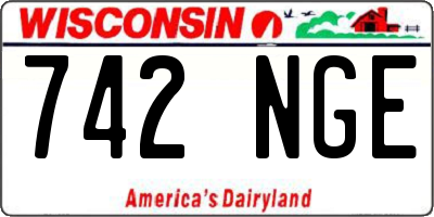 WI license plate 742NGE