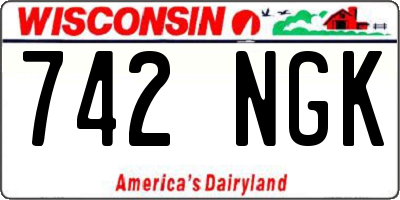 WI license plate 742NGK