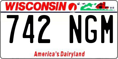 WI license plate 742NGM
