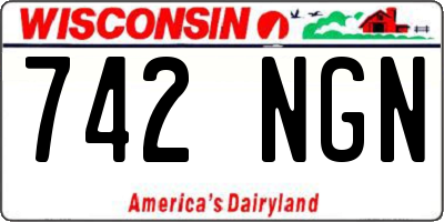 WI license plate 742NGN