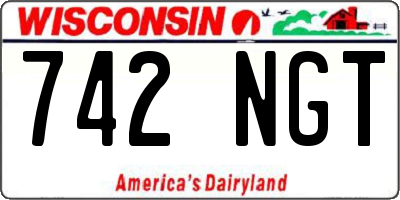 WI license plate 742NGT