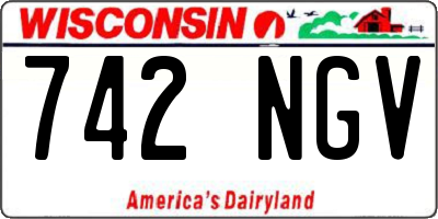 WI license plate 742NGV