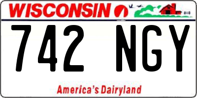 WI license plate 742NGY