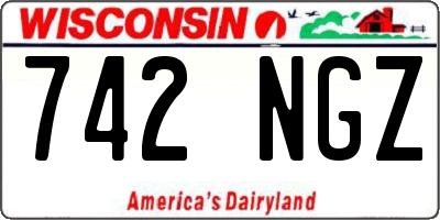 WI license plate 742NGZ
