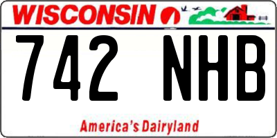 WI license plate 742NHB