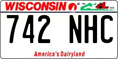 WI license plate 742NHC
