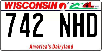 WI license plate 742NHD