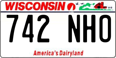 WI license plate 742NHO