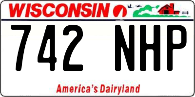 WI license plate 742NHP