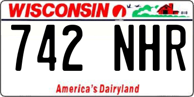 WI license plate 742NHR