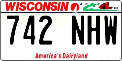 WI license plate 742NHW