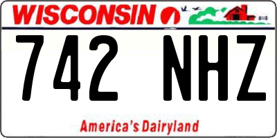WI license plate 742NHZ