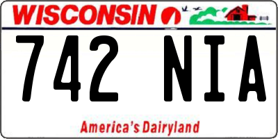 WI license plate 742NIA