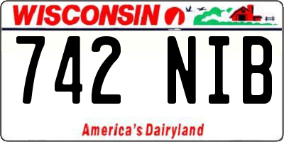 WI license plate 742NIB