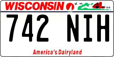 WI license plate 742NIH