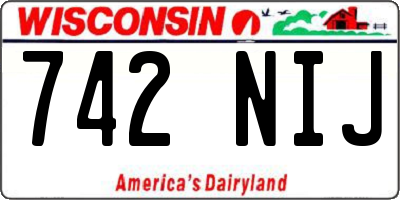 WI license plate 742NIJ